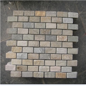 Beige Slate Brick Mosaic Beige Slate Brick Mosaic