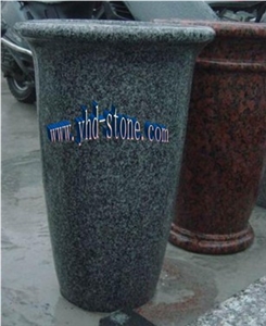 Flowerpot, Grey Granite Pot