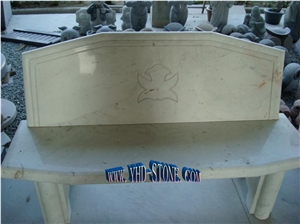 Outdoor Table and Bench, Grey Granite Bench