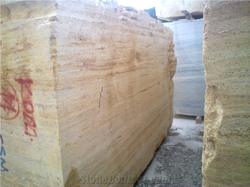 Yellow Travertine Slabs, Travertino Amarillo