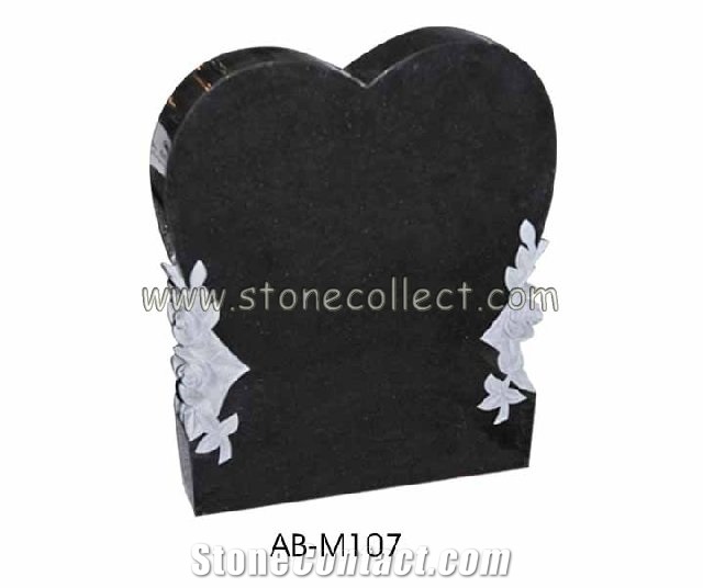 Absolute Black Granite Tombstone AB-M107