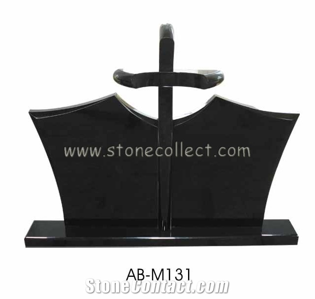 Absolute Black Granite Tombstone AB-M131