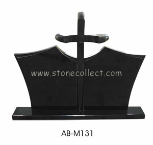Absolute Black Granite Tombstone AB-M131