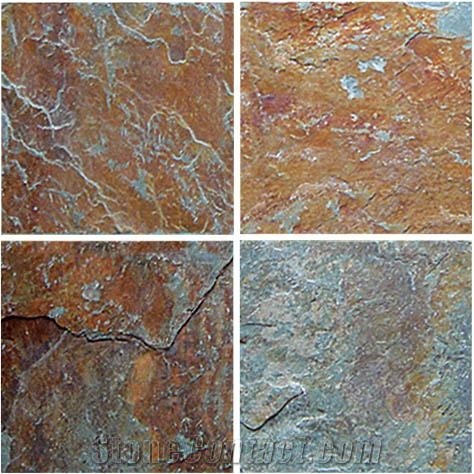 Green Rusty, China Green Slate Slabs & Tiles