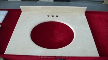 Marble Vanity Top Crema Marfil, Beige Marble Vanity Top