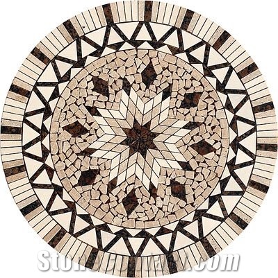Beige Marble Mosaic Medallion