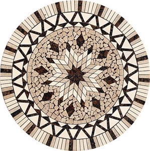 Beige Marble Mosaic Medallion