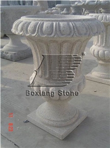 Sesame Grey Granite Flower Pot, Planters