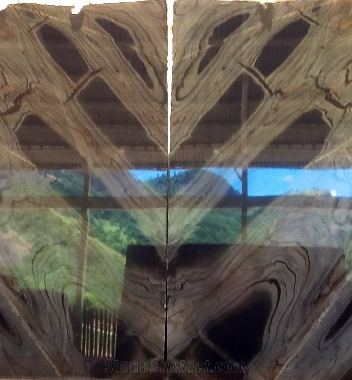 Illusion Granite Slabs, Brazil Brown Granite