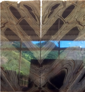 Illusion Granite Slabs, Brazil Brown Granite