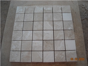 Durango Travertine Mosaics, Beige Travertine