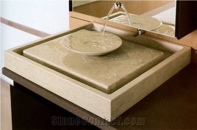 Halila Beige Limestone Wash Basin