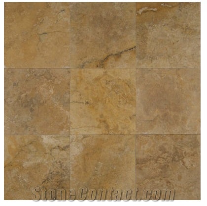 Crema Viejo Travertine Tiles, Peru Yellow Travertine