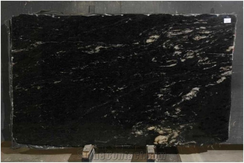 Matrix Granite Slabs, Brazil Black Granite