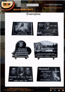 Black Granite Engraved Tombstone