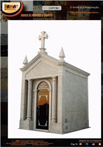 Cinzento De Pedras Salgadas Grey Granite Mausoleum, Columbarium