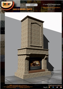 White Granite Fireplace