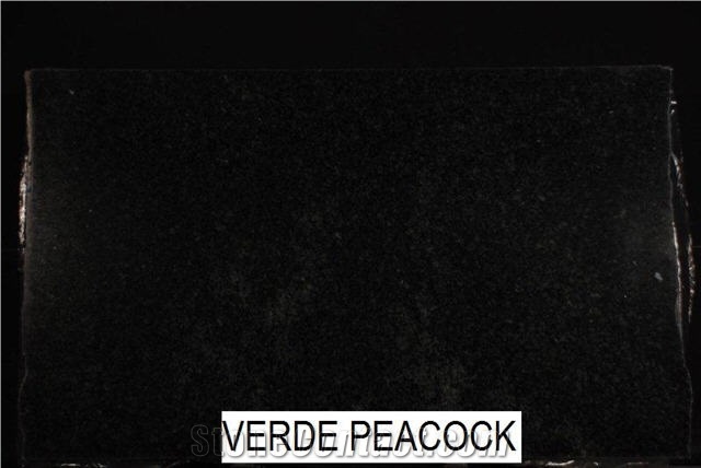 Verde Peacock Granite Slab, Brazil Green Granite