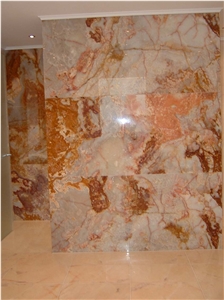 Onice Wonder Vanity Top, Wonder Yellow Onyx