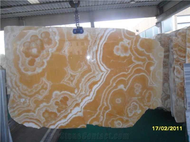 Onyx Alabaster Slab, Egypt Yellow Alabaster