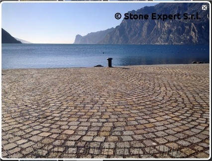 Porfido Sarentino Rosso Granite Cube Stone, Red Granite