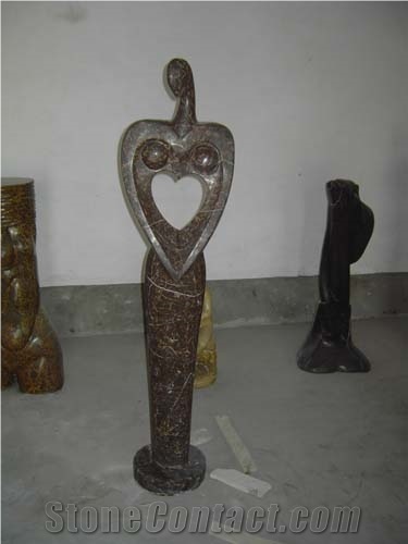 Brown Marble Abstract Sculpture