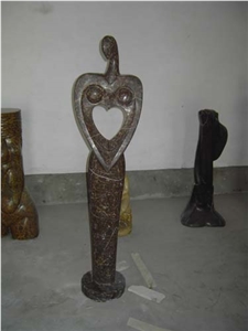 Brown Marble Abstract Sculpture