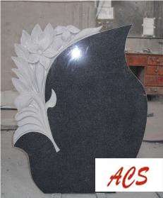 G654 Granite Gravestone,Headstone, G654 Black Granite Gravestone