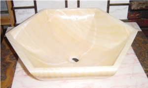 Yellow Onyx Sinks, Wash Basins
