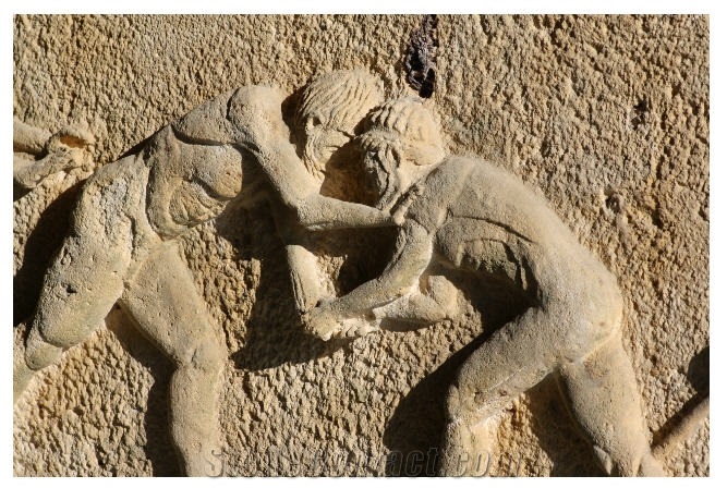 Tepexi Fiorito Limestone Embossment,High Relief , Beige Limestone