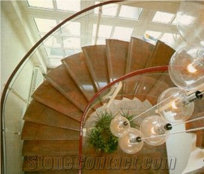 Multicolor Red Granite Stairs