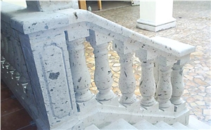 Blanco Pachuca Cantera Balustrade, White Cantera Handrails