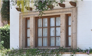 Rojo Tagui Sandstone Window Sills, Surround, Pink Sandstone