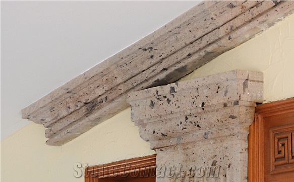 Rosa Cantera Wall Moldings, Rosa Cantera Exterior Border