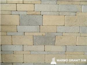 Tumbled Karina Flourish Limestone Mosaic, Beige Limestone