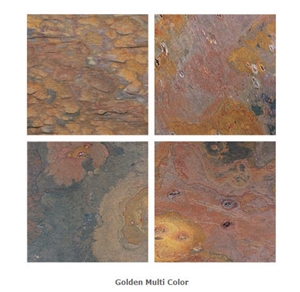 Golden Multicolor Slate Tiles