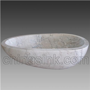 Stone Bathtub, White Marble Bathtub