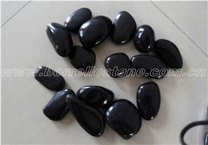 High Polished Pebble Stone, Natural Stone Black Onyx Polished Pebble
