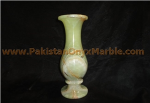 Light Green Onyx Flower Vase