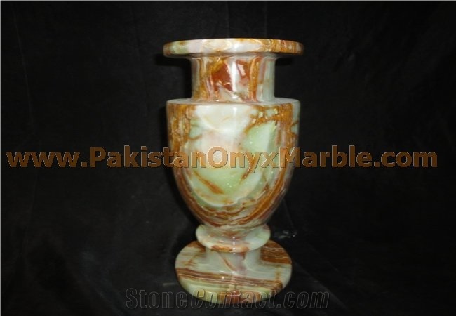 Multicolor Green Onyx Vases
