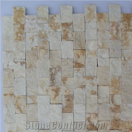 Giallo Atlantide Chiaro Mosaic, Giallo Atlantide Beige Limestone Mosaic