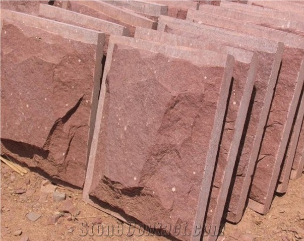 Maple Red Sandstone Mushroom Stone Wall Cladding