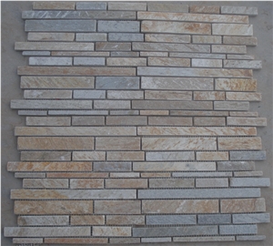 Slate Mosaic Tiles, Sesame Yellow Slate Mosaic