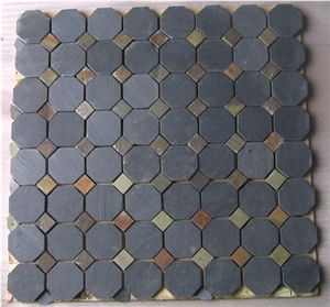 Slate Mosaic Tiles, Sesame Yellow Slate Mosaic
