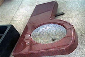 Red Granite Bathroom Vanity Top