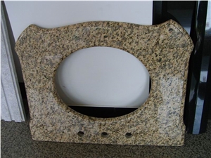 Giallo Santa Cecilia Granite Vanity Top, Giallo Santa Cecilia Yellow Granite Vanity Top