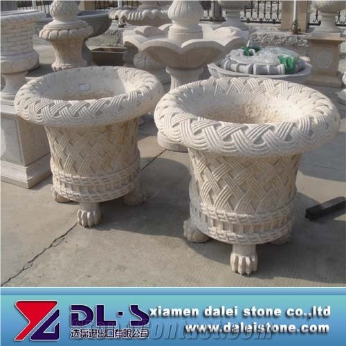 Garden Stone Flowerpot