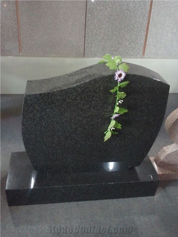 Black Granite Tombstone