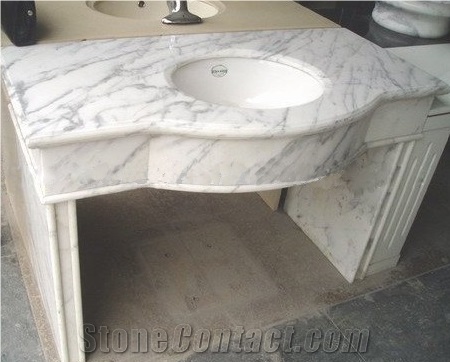 Laizhou Snow White Marble Vanity Top