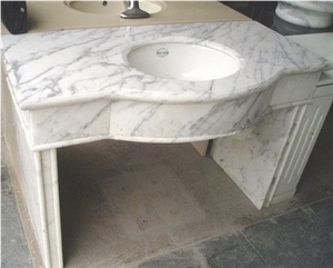 Laizhou Snow White Marble Vanity Top Laizhou Snow White Marble Vanity Top